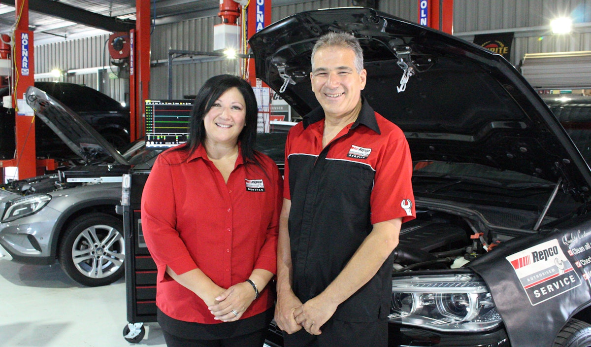 Business owners of Carrington St Auto Repairs in the Adelaide CBD